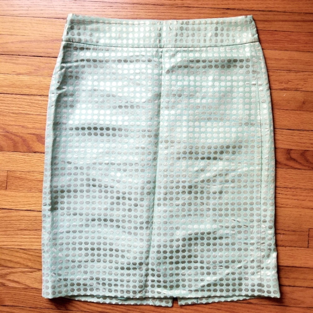 Teal and gold dotted skirt